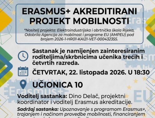 Pozivi na uvodne sastanke za roditelje/skrbnike i za zainteresirane učenike trećih i četvrtih razreda